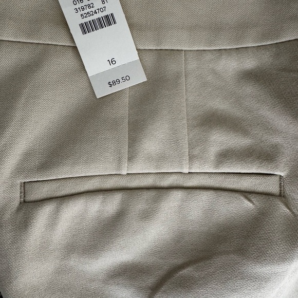 Talbots Chatham Ankle Elegant Cream Women's Pants 16 - Picture 7 of 7